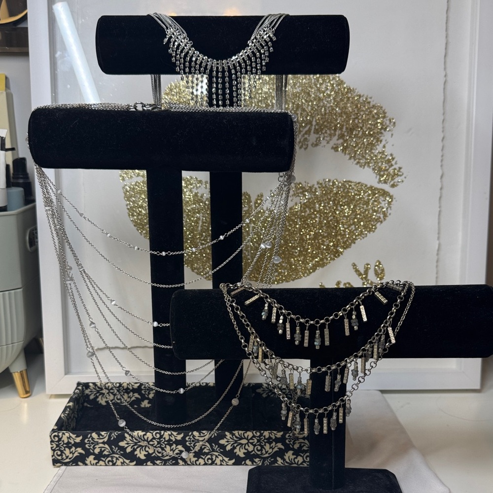 Banana Republic Silver Statement Necklaces